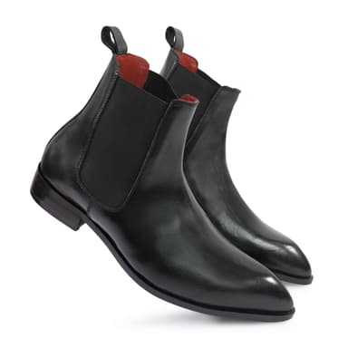 POINTER MAN CHELSA BLACK LEATHER BOOT