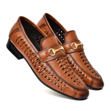 Air net Tan Loafer Shoes