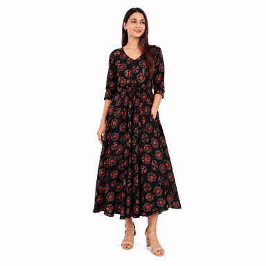 Floral Print Women Maxi Dress